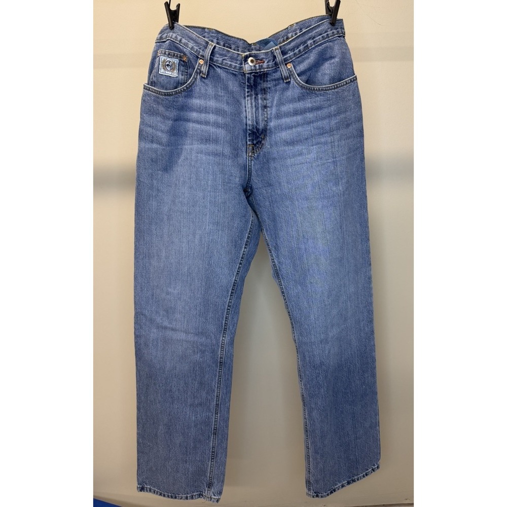CINCH White Label Men's 35x34 Relaxed Fit Straight Denim Blue Jeans Western Cow